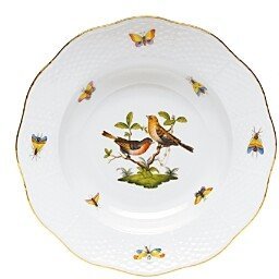 Rothschild Bird Rimmed Soup Bowl, Motif #9