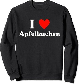 Pool I love German Food Fun Graphic-I Love Apfelkuchen Sweatshirt