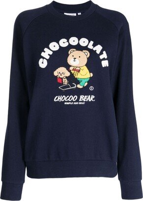 CHOCOOLATE Flocked-Logo Cotton Sweatshirt