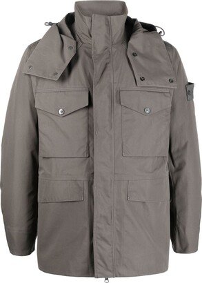 Compass zipped padded jacket