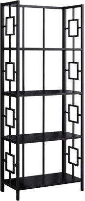 Contemporary Home Living 61.5 Black Contemporary Four Tier Etagere Bookcase