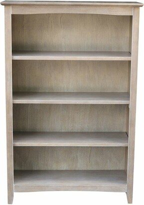 Snake River Décor 4 Shelf Bookcase Adjustable Shelves Gray Taupe - 52 x 63