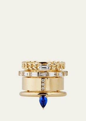 TYPE JEWELRY The Type Stacked Ring with Sapphires and Diamonds