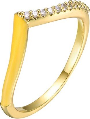 Rachel Glauber 14K Plated Cz Ring