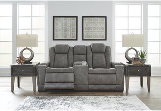 Next-Gen DuraPella Power Reclining Loveseat with Console and Adjustable Headrest - 75W x 40D x 43H