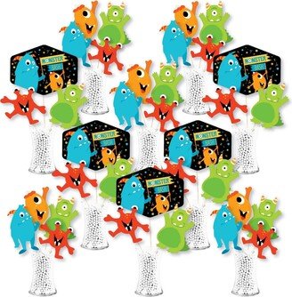 Big Dot Of Happiness Monster Bash - Little Monster Centerpiece Sticks Showstopper Table Toppers 35 Pc