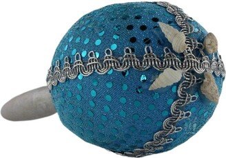 Maraca De Yemaya Con Tela Lentejuelas - Rattle With Confetti Dot Sequin Fabric