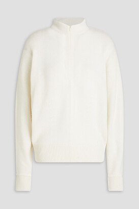 Ribbed cashmere half-zip sweater
