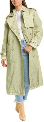 Garment Dyed Nylon Trench Coat