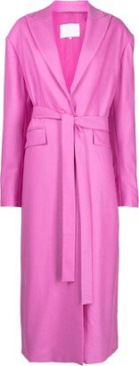 Peak-Lapels Tied Trench Coat