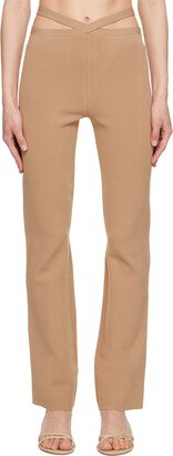 Tan Criss-Cross Leggings