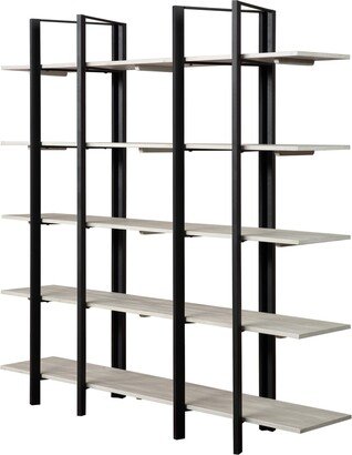 Coast To Coast Finn Industrial Style 9 Shelf Etagere Bookcase with Metal Frame Sides