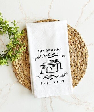 Wedding Tea Towel First Home Housewarming Gift New Customized Newlywed Bridal Shower Custom Hostess