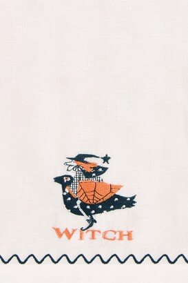 Witch Halloween Embroidered Towel
