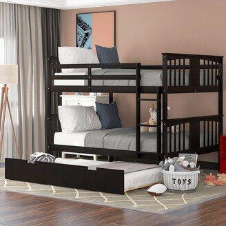 hommetreeinc Versatility Bunk Bed with Twin Size Trundle and Ladder