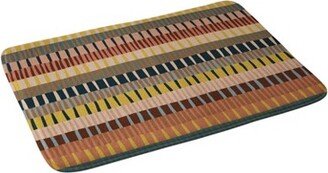 Alisa Galitsyna Mix of Stripes 2 Memory Foam Bath Mat Gray