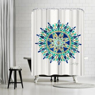 71 x 74 Shower Curtain, Mandala by Cat Coquillette