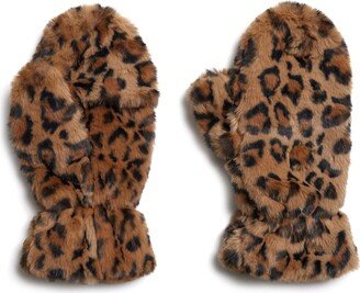 Open-Top Faux-Fur Mittens