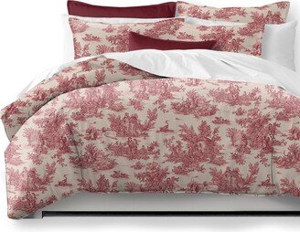 6ix Tailors Bouclair Red Coverlet and Pillow Sham