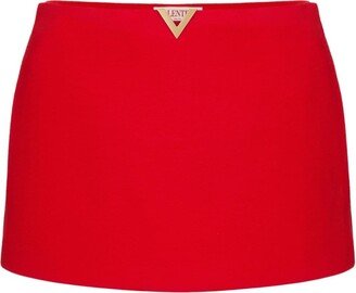 Rockstud double crepe skort