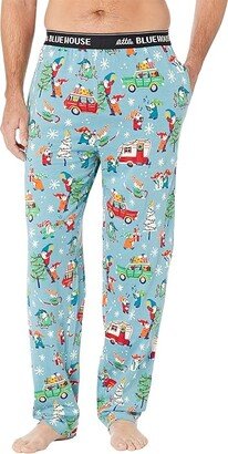 Little Blue House by Hatley Gnome For the Holidays Jersey Pajama Pants (Blue) Men's Pajama