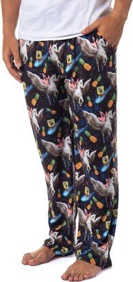 SpongeBob SquarePants Mens' Patrick Star Galaxy Tossed Sleep Pajama Pants (XXL) Purple