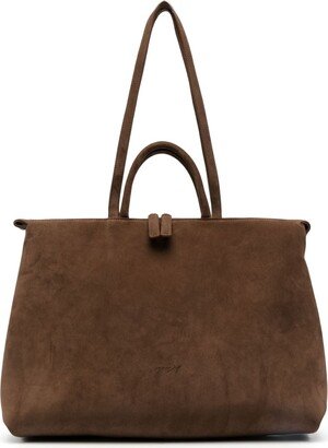 4 In Orizzontale suede shoulder bag