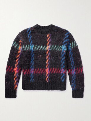 Checked Jacquard-Knit Sweater