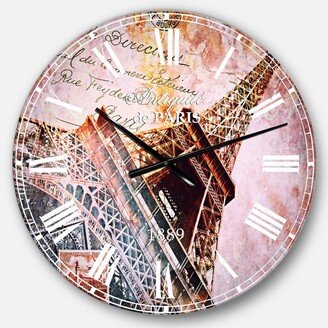Designart Contemporary Oversized Round Metal Wall Clock