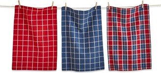 tagltd American Rustic Plaid 4Th Of July Dishtowel Set Of 3