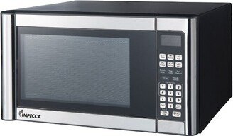Impecca 1.1 Cu Ft Countertop Microwave Oven, 1000W w/ 10 Power Levels and LED Digital Display, Stainless Steel