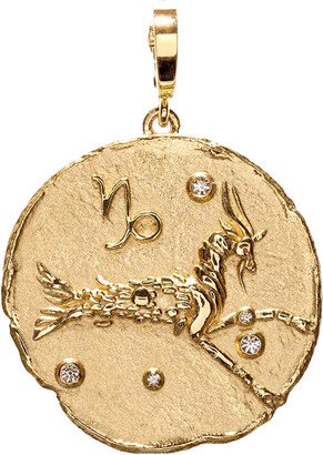 Of The Stars Capricorn Large Coin Yellow Gold Charm