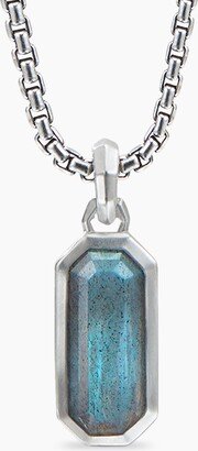 Emerald Cut Amulet in Sterling Silver with Labradorite Women's