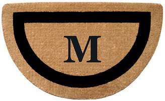 Classic Border Half-Round Monogrammed Coco Door Mat