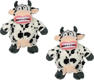 Mighty Angry Animals Cow, 2-Pack Dog Toys