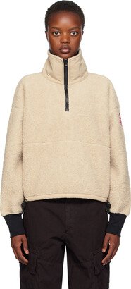 Beige Half-Zip Sweatshirt