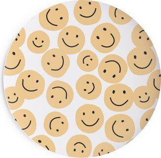 Salad Plates: Happy Smiley Faces - Yellow Salad Plate, Yellow