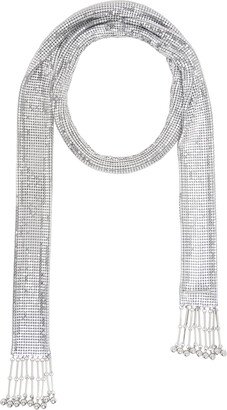 Rabanne Silver Mini Mesh Pixel Tie Necklace