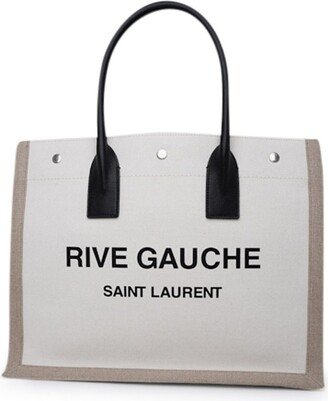 Rive Gauche Logo Printed Tote Bag-AA