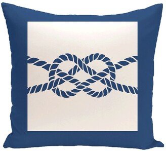 Nautical Knot 18-inch Geometric Print Outdoor Pillow