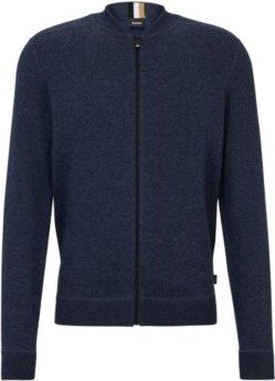 Regular-fit bomber jacket in virgin wool