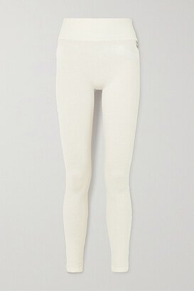 Ski Merino Wool-blend Piqué Leggings - White