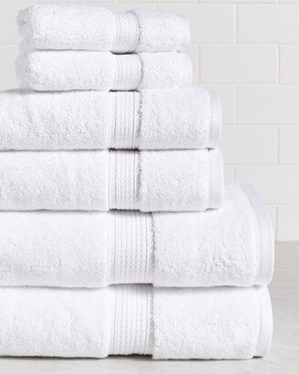 Highly Absorbent 6Pc Ultra Plush Solid Egyptian Cotton Towel Set-AF