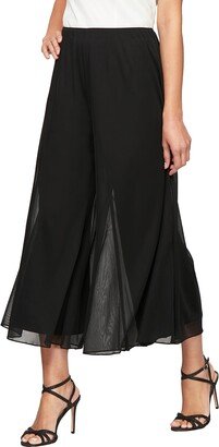 Women's Cropped Wide Leg Dress Pant (Petite Regular Plus Sizes)