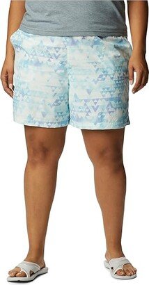 Plus Size Sandy River II Printed Shorts (Spring Blue/Distant Peaks) Women's Shorts