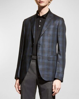 Men's Two-Tone Plaid Sport Jacket