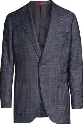 Domenico Plaid Wool Two-Button Sport Coat