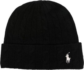 Black Beanie With Pony-AB