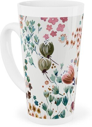 Mugs: Meadow Flowers - Multi Tall Latte Mug, 17Oz, Multicolor