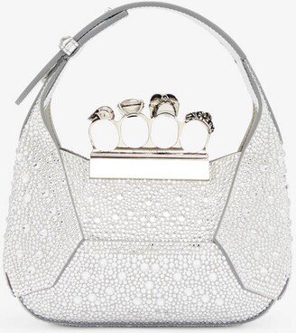 Women's The Jewelled Hobo Mini Bag In Silver